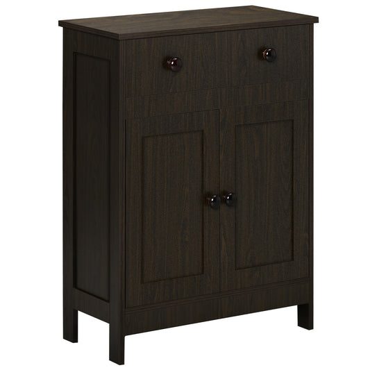Bathroom Cabinet, Freestanding Accent Sideboard with Storage Drawer &; Adjustable Shelf, Brown at Gallery Canada