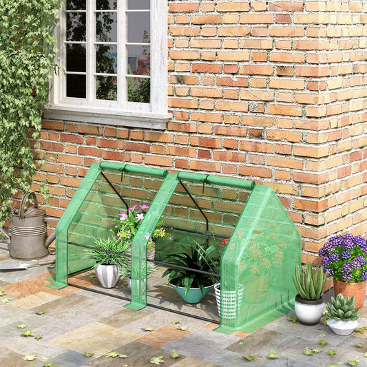 6' x 3' x 3' Portable Tunnel Greenhouse, Outdoor Garden, Green Mini Greenhouses Green at Gallery Canada