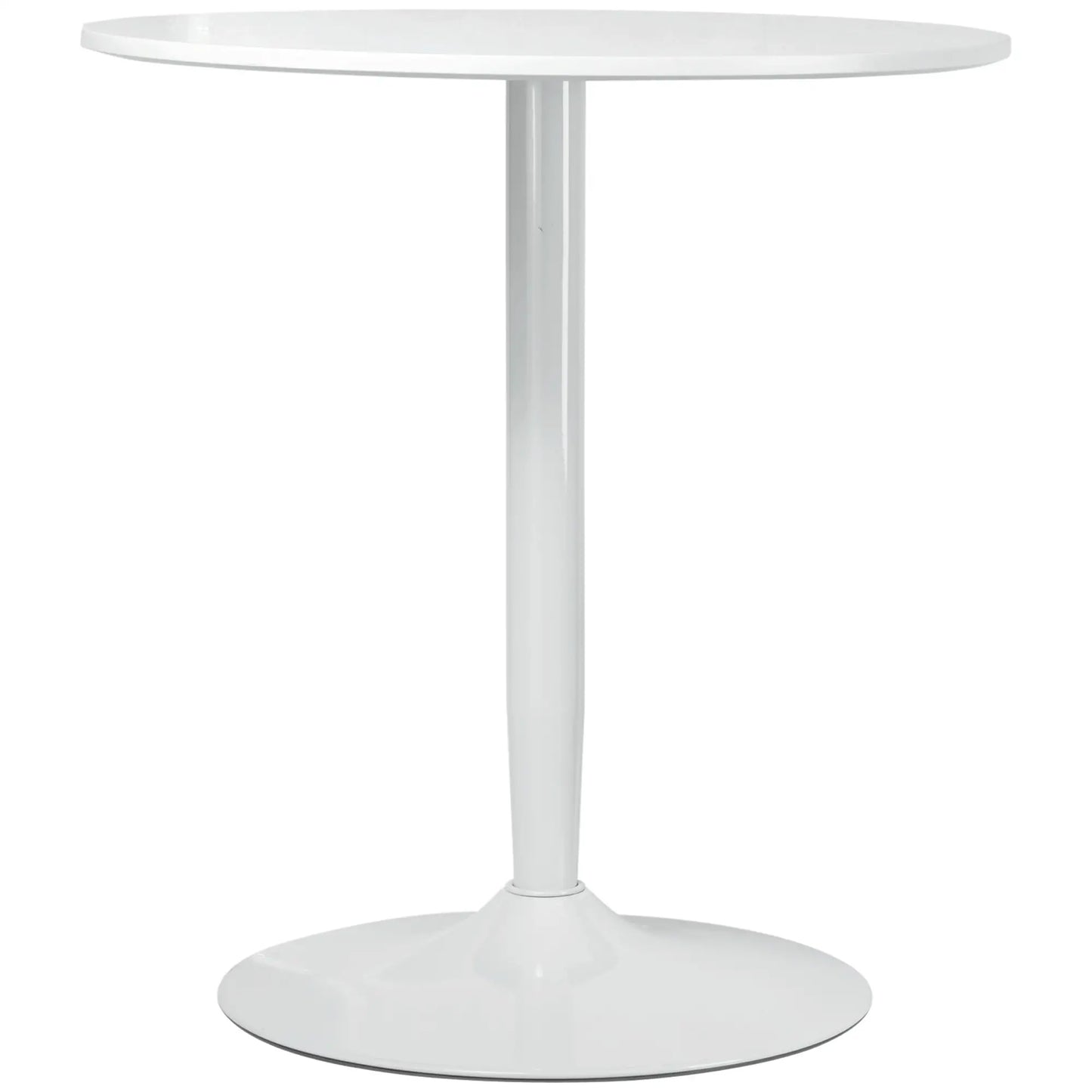 Modern Kitchen Table for 2, Round Dining Table, Steel Base, White Bar Tables & Dining Tables at Gallery Canada