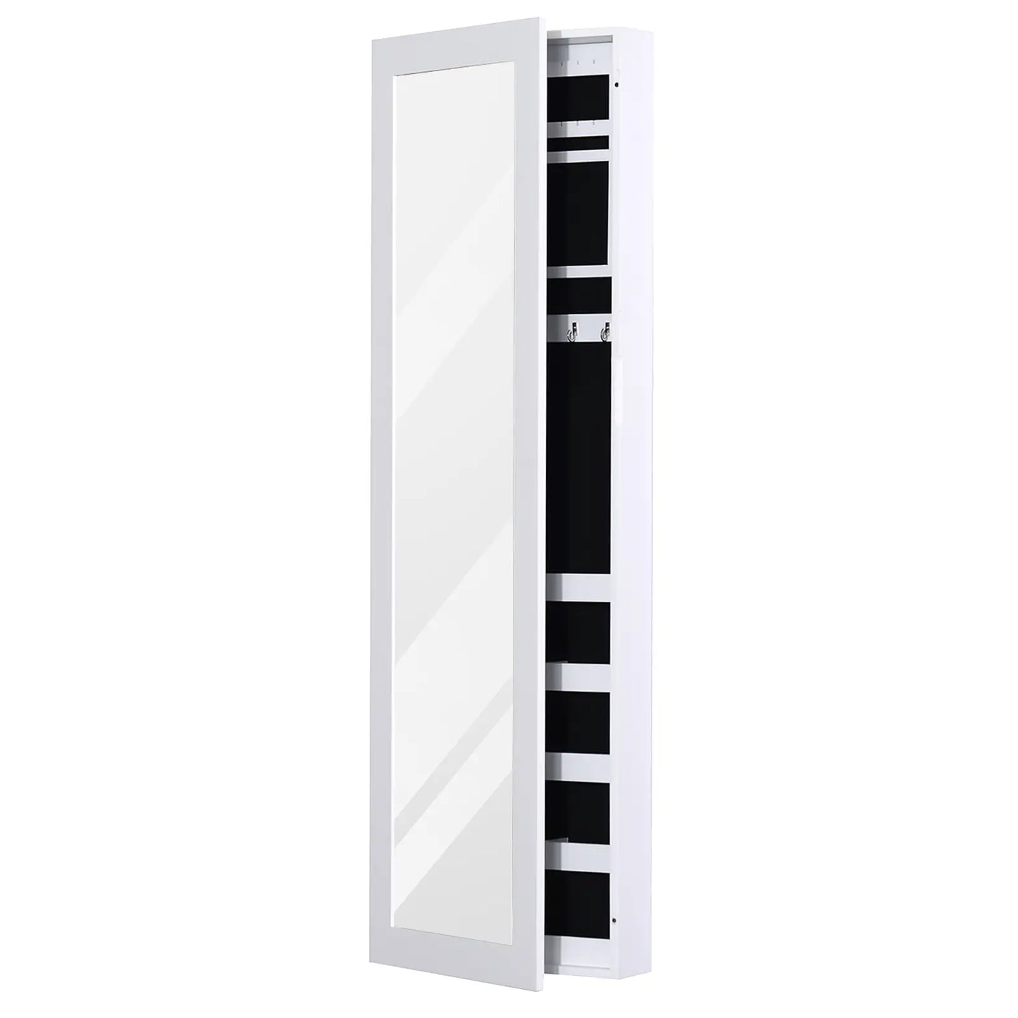 Mirror Jewellery Cabinet With Full Length Mirror, Wall Mounted Organizer, White Jewelry Armoire & Jewellery Mirror Cabinets at Gallery Canada