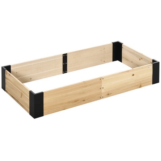 63" x 32" Raised Garden Bed with Metal Corner Bracket, Easy to Install Planter Box for Growing Vegetables, Flowers, Fruits, Herbs, and Succulents - Gallery Canada