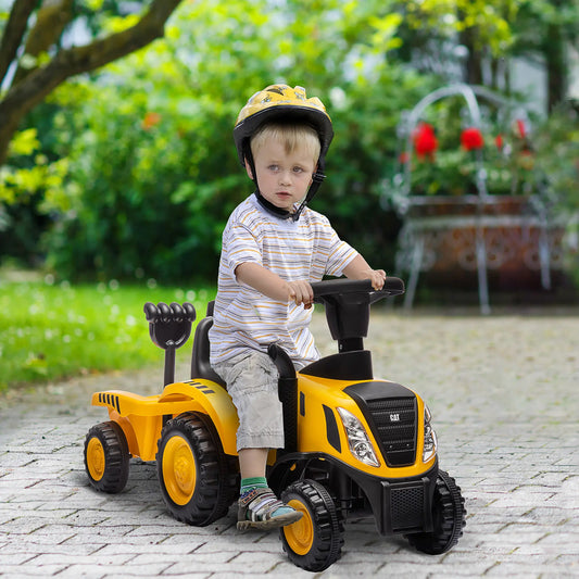 Tracteur à pédales sans puissance avec pelle, remorque