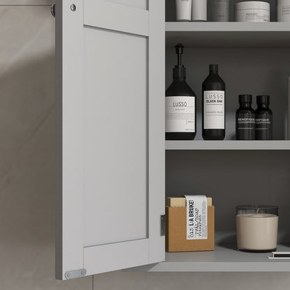 Bathroom Medicine Cabinet, Modern Wall Cabinet with Adjustable Shelves and 2 Doors for Laundry Room at Gallery Canada