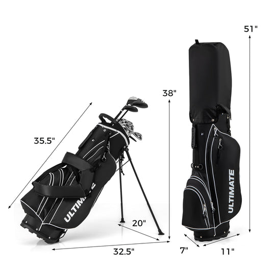 Mens LeftHanded Complete Golf Clubs and Bag Set Portable Lightweight Golf Stand Bag, Black Golf Black at Gallery Canada