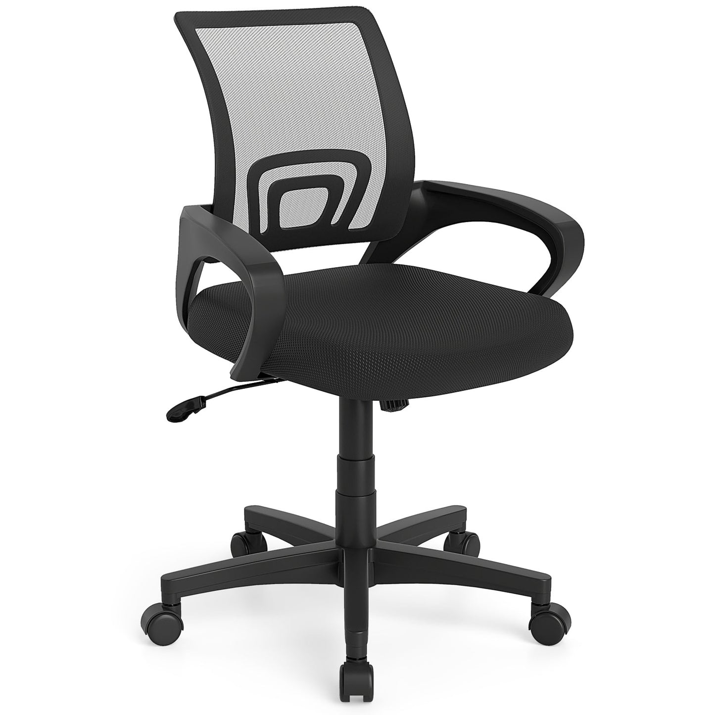 Mid-Back Mesh Office Chair Ergonomic Computer Chair with Lumbar Support, Black