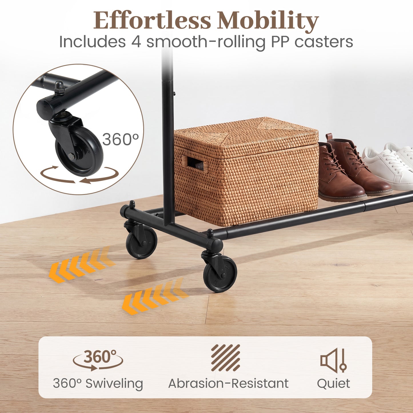 Mobile Garment Rack, Extendable Rods, Heavy-Duty Metal Clothes Stand Drying Racks at Gallery Canada