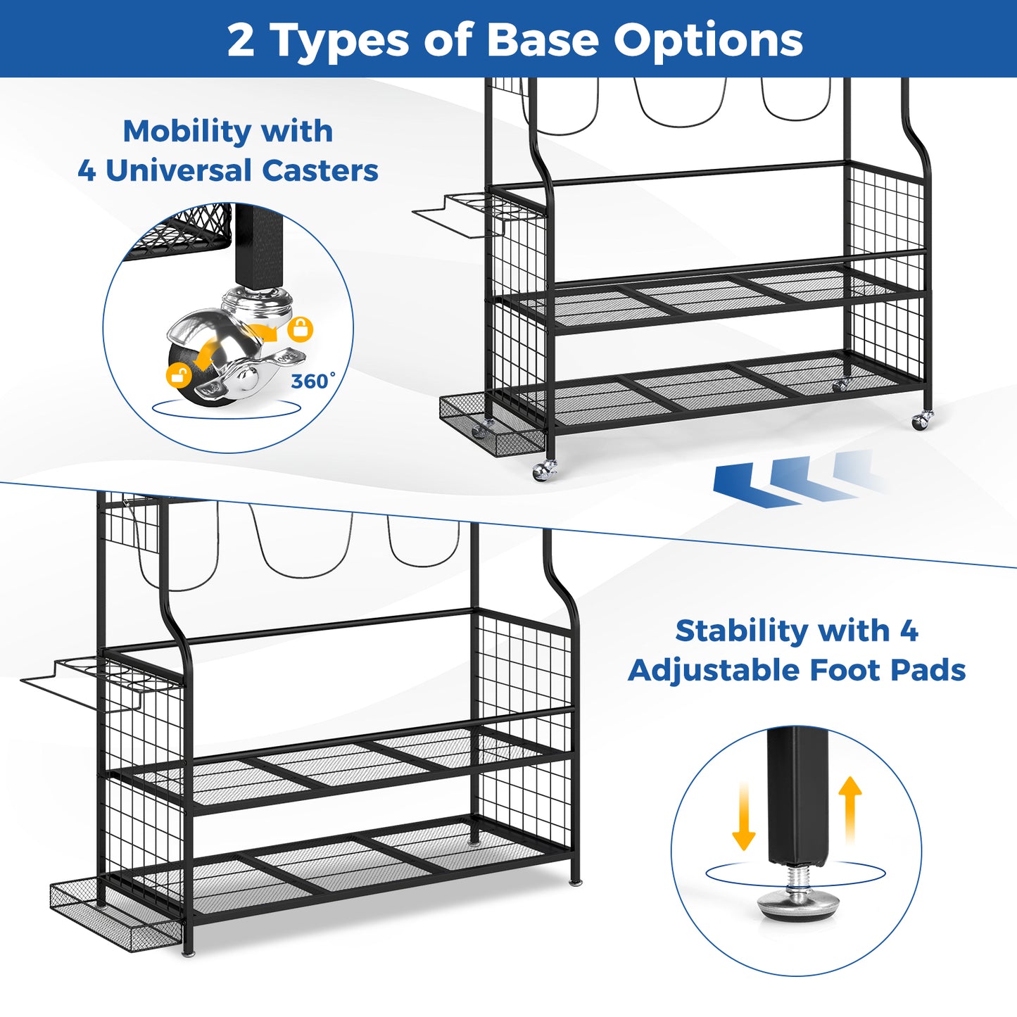Mobile Sports Equipment Organizer, Golf Bag Storage, Club Rack, Black Sport Equipments at Gallery Canada