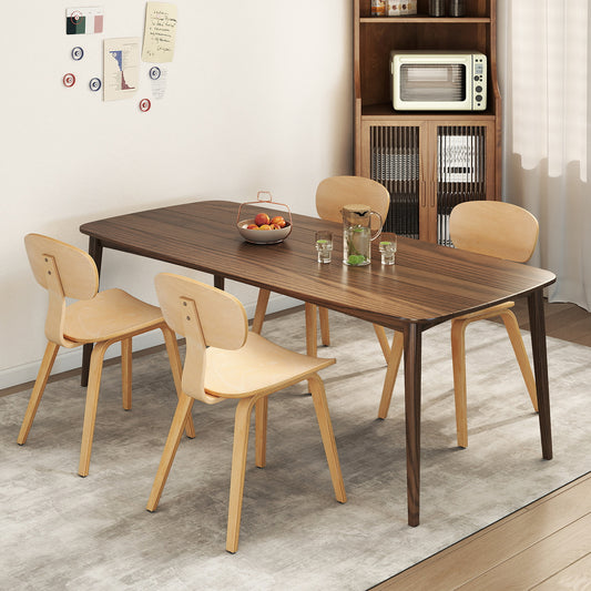 Modern Dining Chair Set of 4 with Wide Seat, Natural Dining Chairs Natural at Gallery Canada