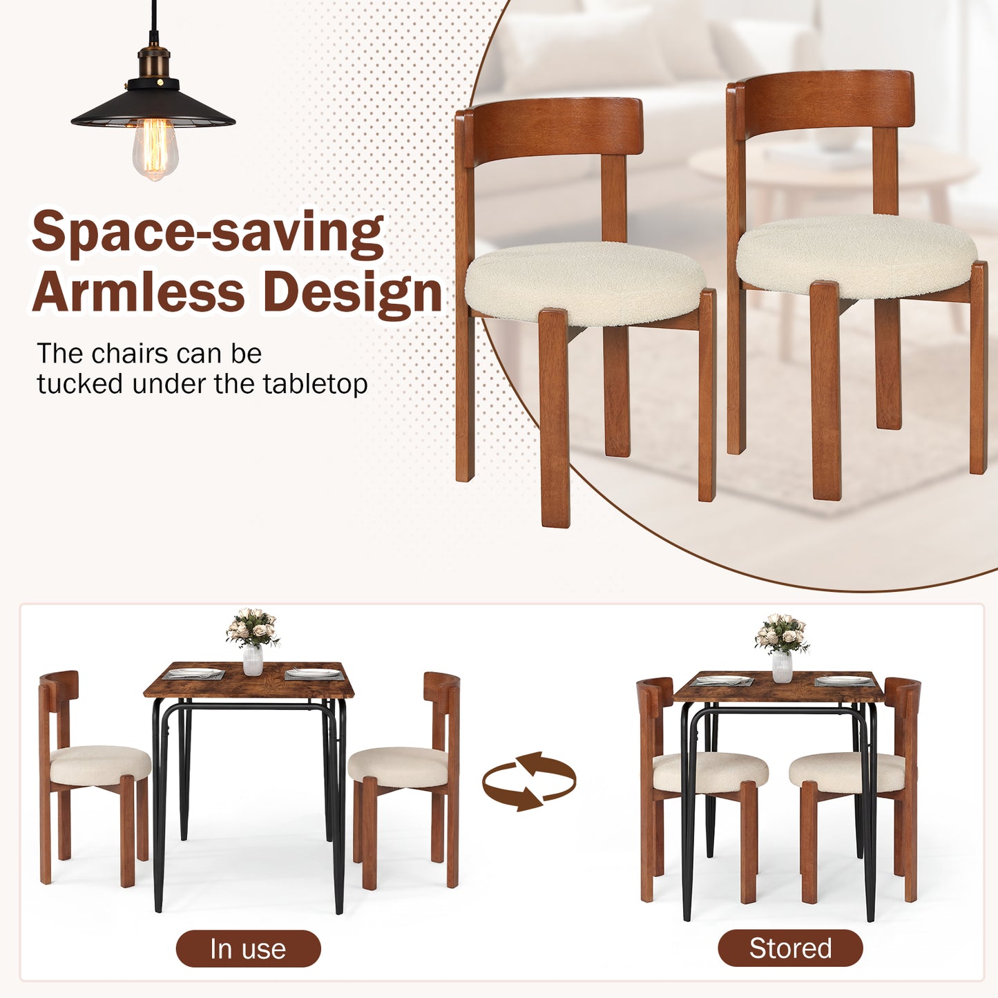 Modern Dining Chairs Set Of 2, Solid Rubber Wood Legs, Brown Dining Chairs at Gallery Canada