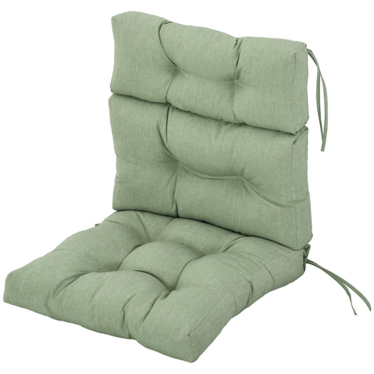 Outdoor Patio Chair Seat/Back Chair Cushion Replacement, Tufted Pillow with Thick Filling and String Ties, Light Green - Gallery Canada
