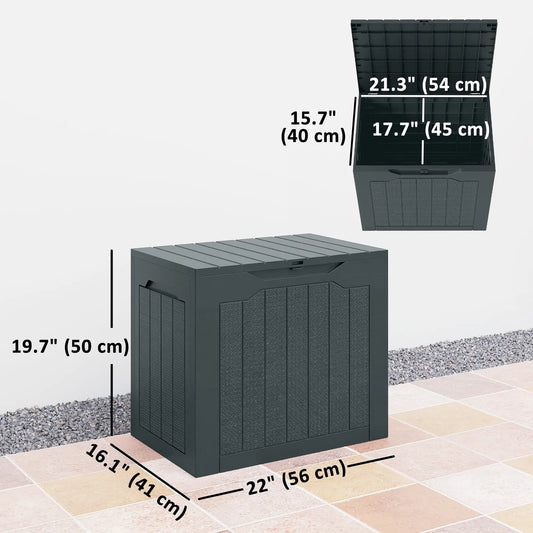 28 Gallon Deck Box, Resin Outdoor Storage, Waterproof UV Resistant Patio Storage Boxes at Gallery Canada