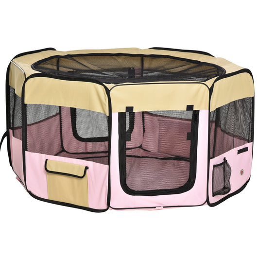 49-inch Large Exercise Puppy Pet Playpen Portable Dog Cat Pet Play Pen Pet Cage Tent Kennel Crate Pink Carry Bag Included at Gallery Canada
