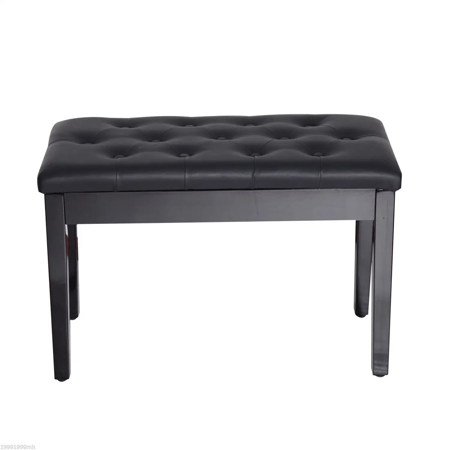 30 Piano Bench, Padded Cushion, Storage, Faux Leather, Black Piano Benches at Gallery Canada