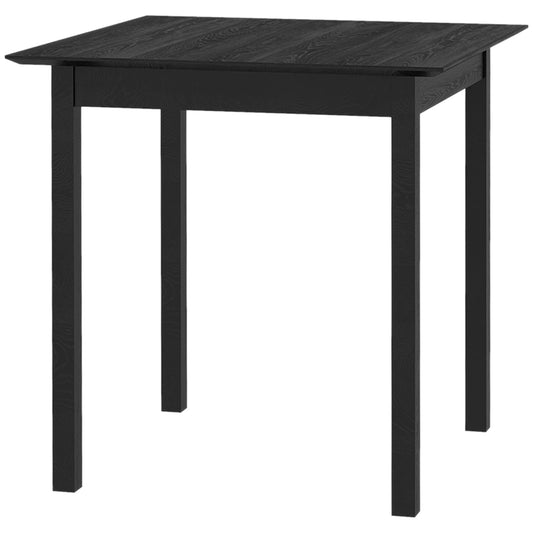 30" Square Dining Table, Farmhouse Dining Room Table with Pine Wood Frame, Space Saving Small Kitchen Table, Black