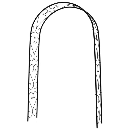 Steel Garden Arch, 7.5' Garden Arbor Trellis for Climbing Plants, Roses, Wedding Arch for Outdoor Bridal Party, Ceremony - Gallery Canada
