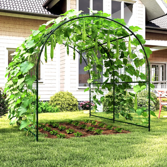 Garden Arch Trellis For Climbing Plants, 7.1FT Tall, Outdoor Plant Stands Dark Green at Gallery Canada