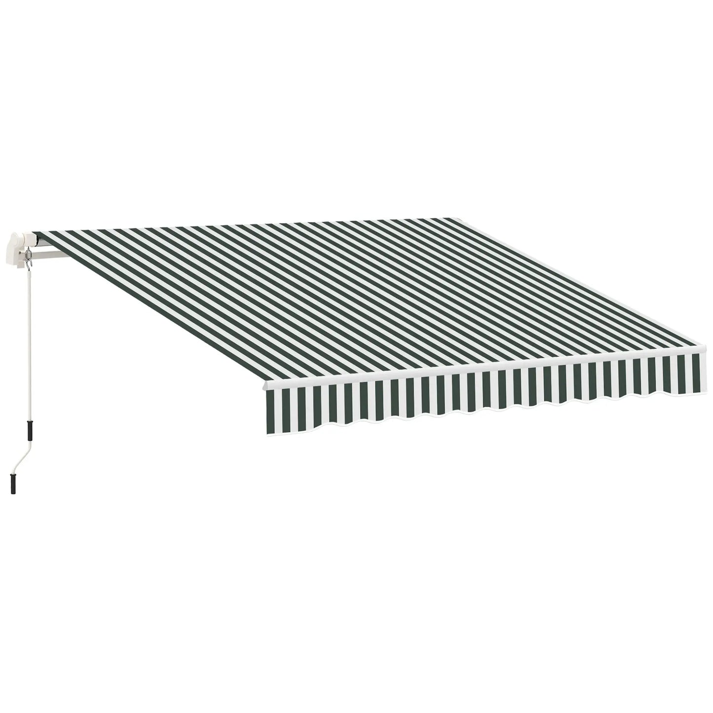 11' x 10' Retractable Awning Fabric, UV Protection, White, Green Awning Fabric Replacement at Gallery Canada