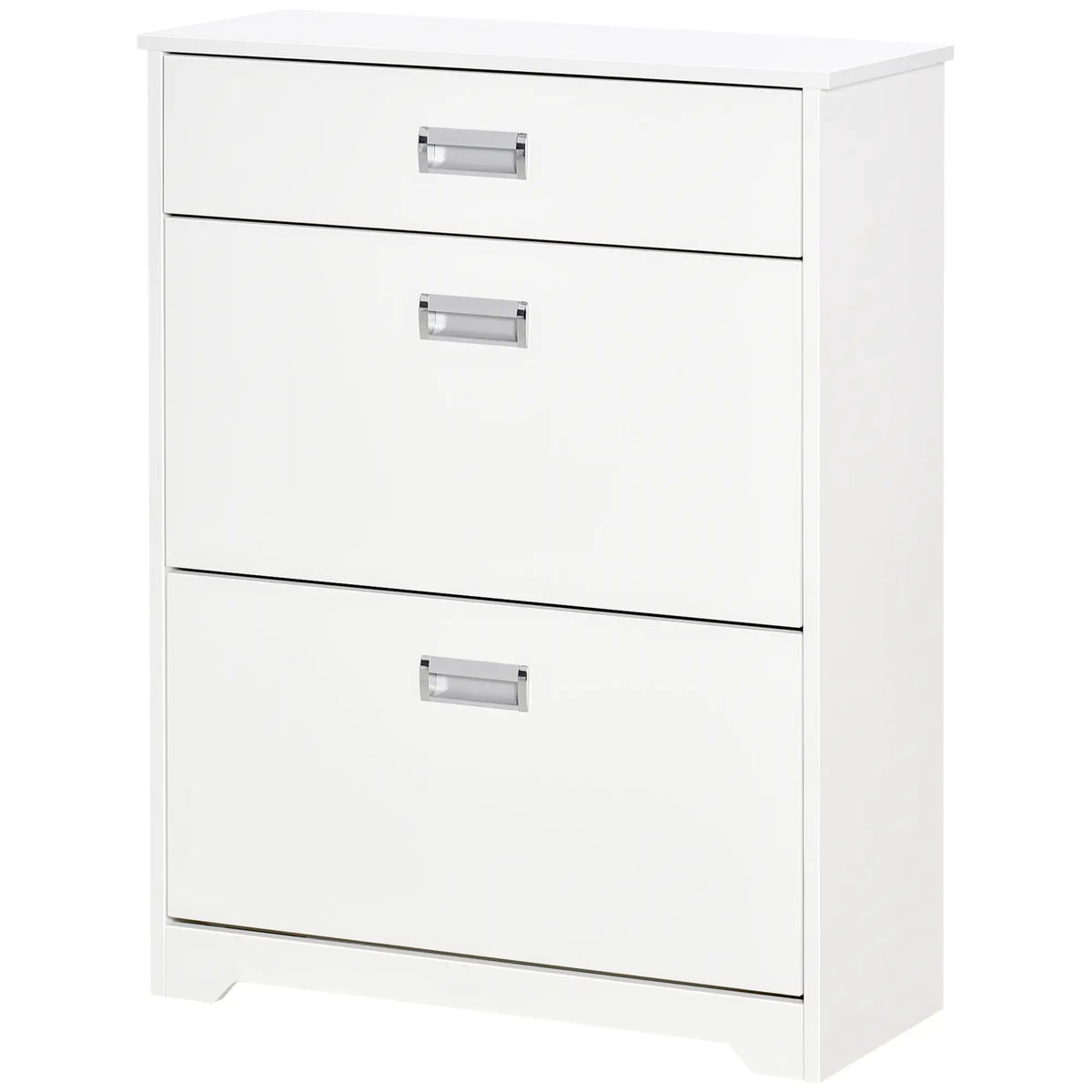 Narrow Shoe Storage, 2 Flip Doors, Adjustable Shelves, Holds 16 Pairs, White Shoe Storage Cabinets & Racks at Gallery Canada