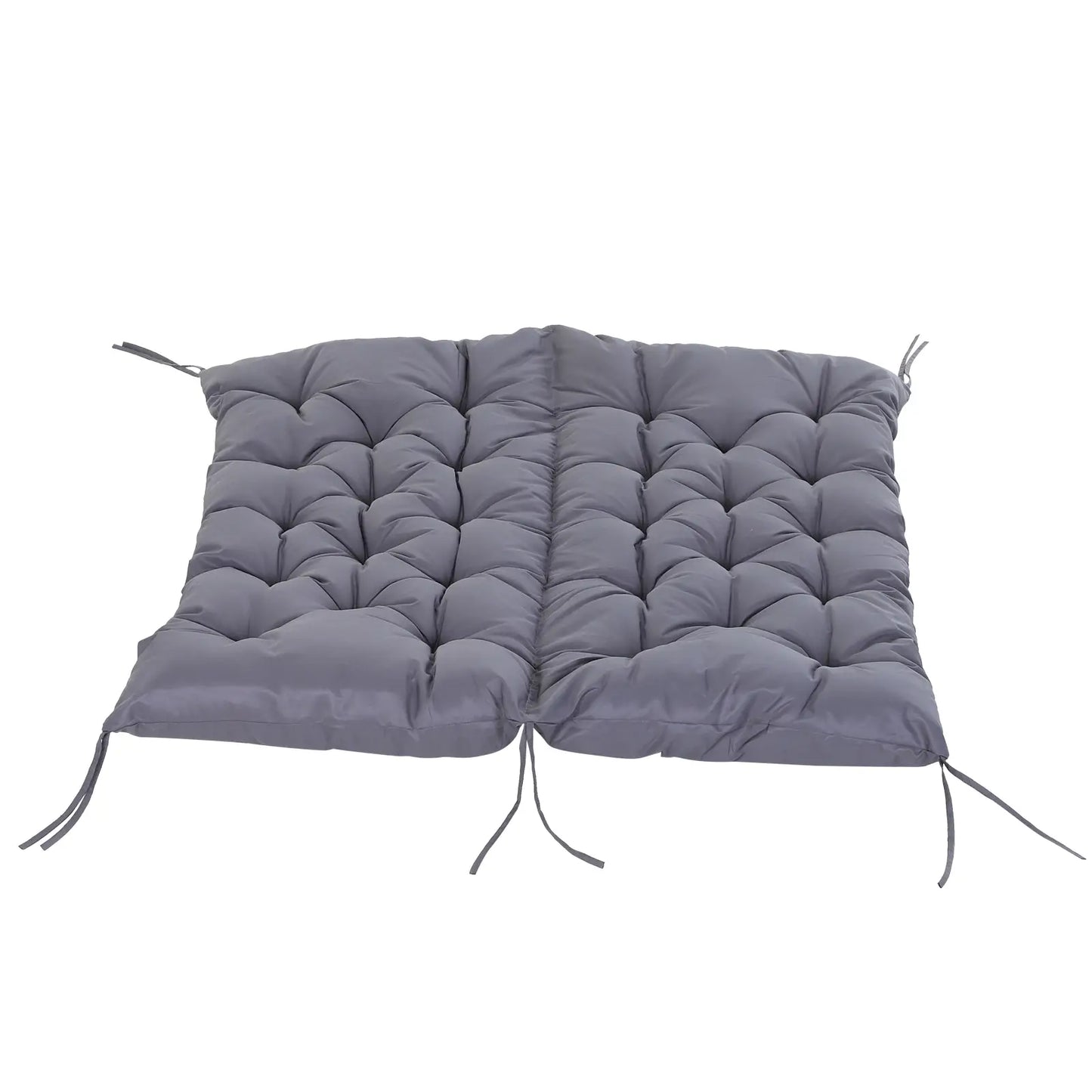 2 Seater Garden Bench Cushion, Thick Outdoor Non-Slip, 52" x 43" x 4", Dark Grey Patio Chair Cushions at Gallery Canada