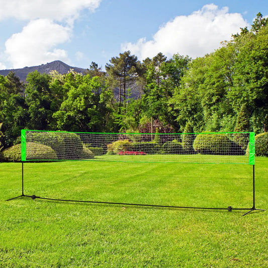 Portable Badminton Set, 3 Shuttlecocks, 4 Rackets, Indoor Outdoor Badminton Green and Black at Gallery Canada