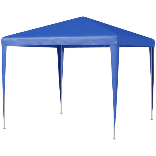 9' x 9' Portable Canopy Party Tent Gazebo Outdoor Sunshade for Weddings Parties with Dressed Legs, Blue - Gallery Canada