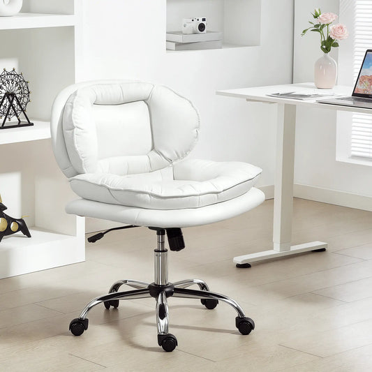 Criss Cross Chair, Swivel Office Chair, Tilting, No Arm, White Task Chairs White at Gallery Canada