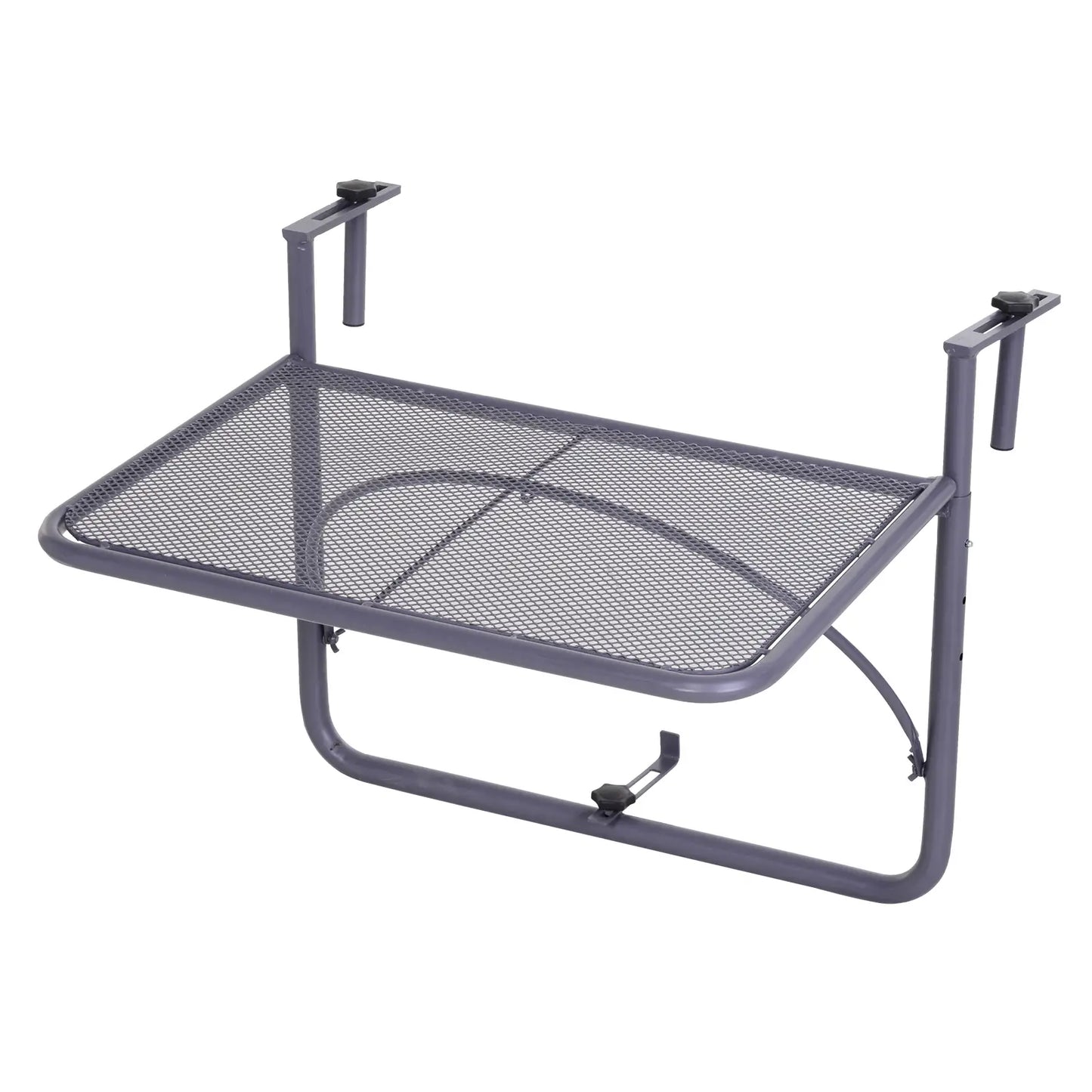 Adjustable Balcony Hanging Table, Metal Wall Desk, Outdoor Flower Stand, Grey Balcony Table Hanging at Gallery Canada