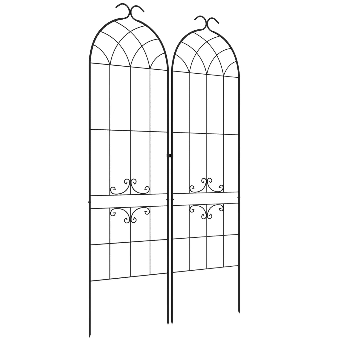 2 Pcs Metal Garden Trellis for Climbing Plants, Outdoor Plant Support Plant Stands at Gallery Canada