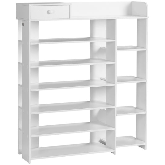 Shoe Rack Storage Shoe Organizer with Drawer, Boot Rack, for Entryway Closet Hallway, 35.4"x11"x41.7", White at Gallery Canada