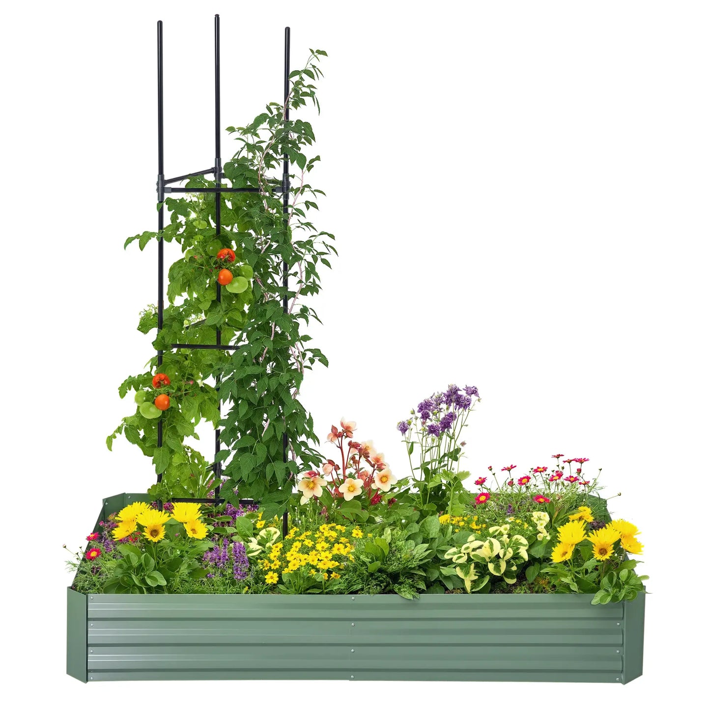 6' x 3' x 1' Raised Garden Bed, Steel Frame, Light Green Raised Garden Beds at Gallery Canada