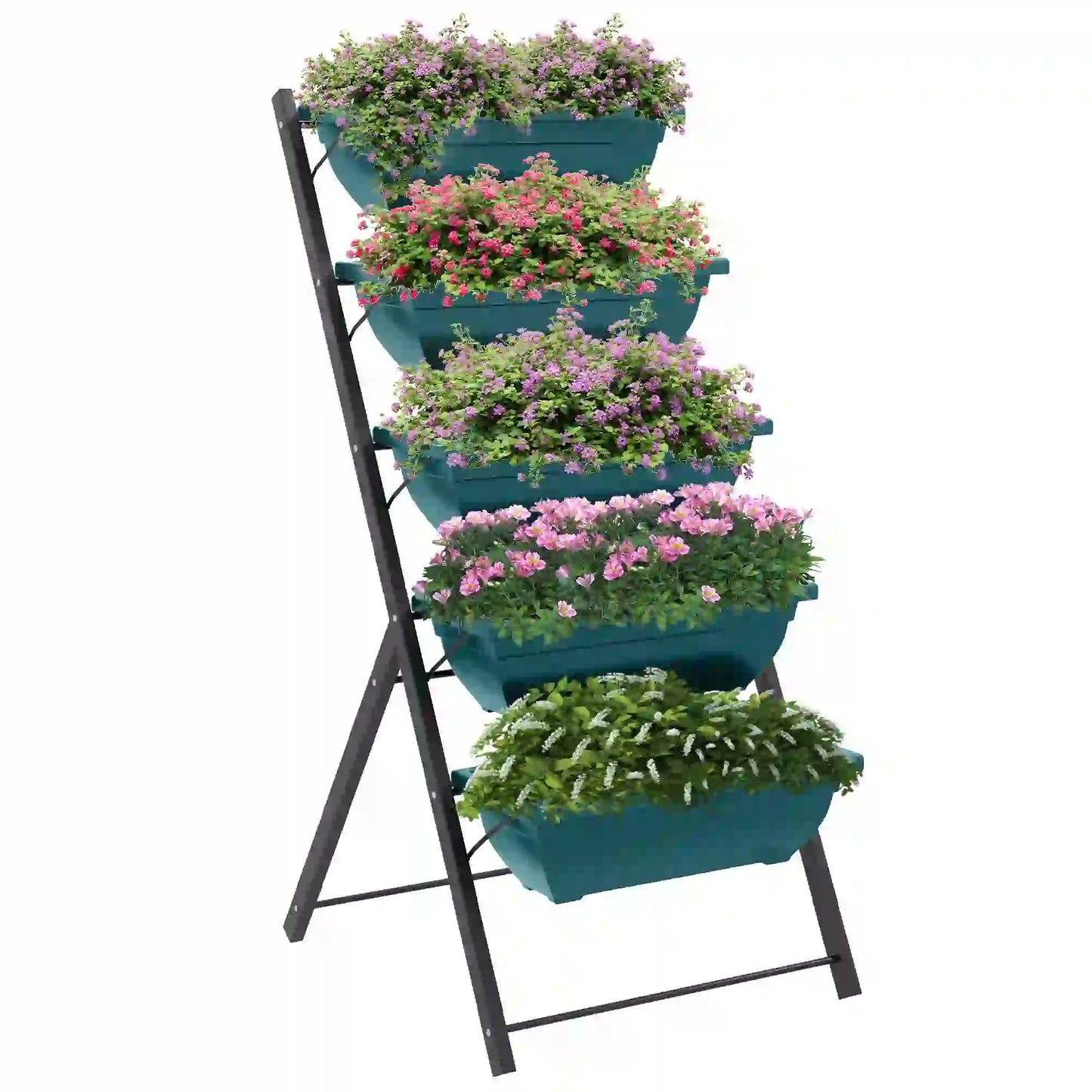 5-Tier Raised Garden Bed, 5 Planter Box, Outdoor Plant Stand, Green Plant Stands at Gallery Canada