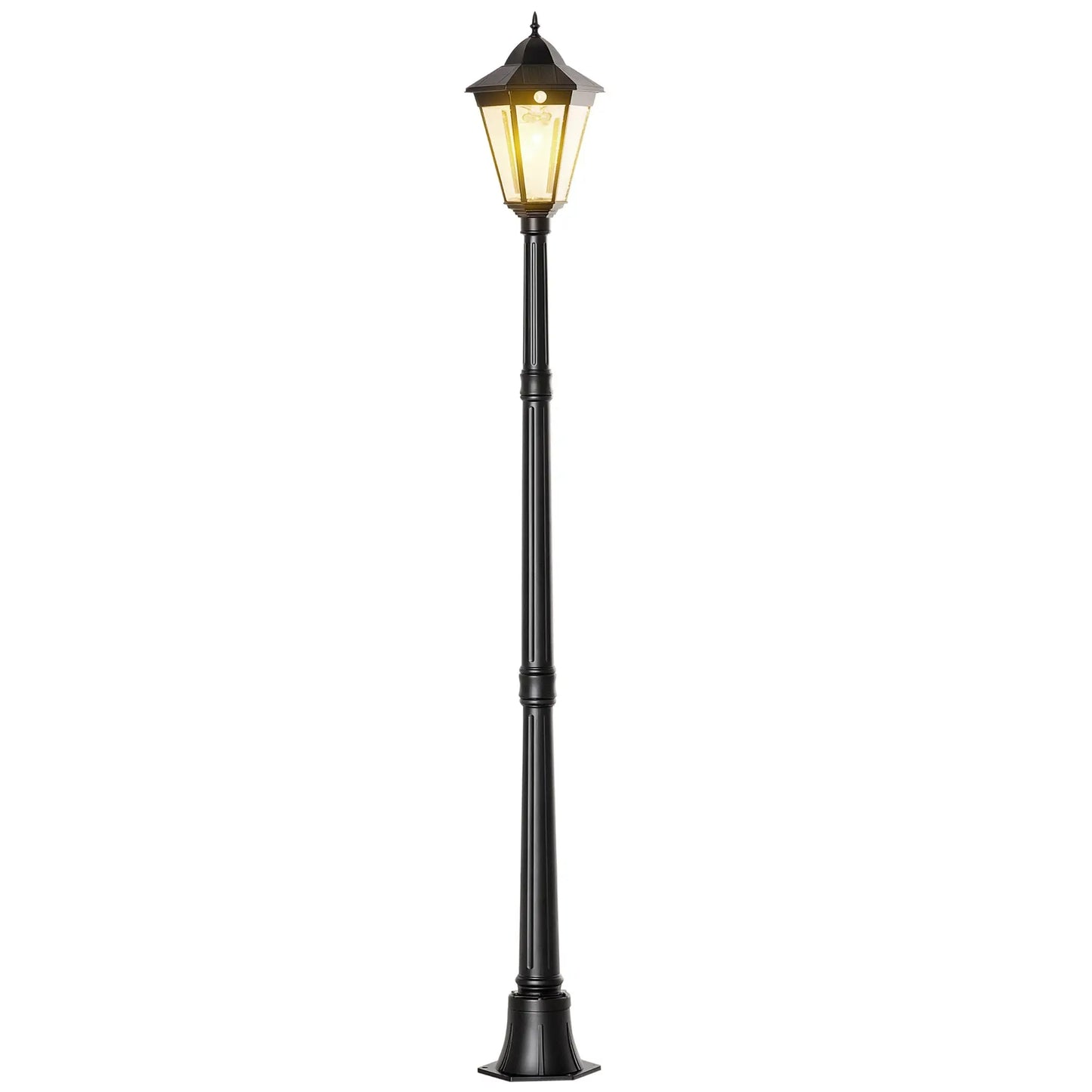 77 Solar Lamp Post Light, Motion Activated, Adjustable Brightness, Black Solar Post Lamps at Gallery Canada