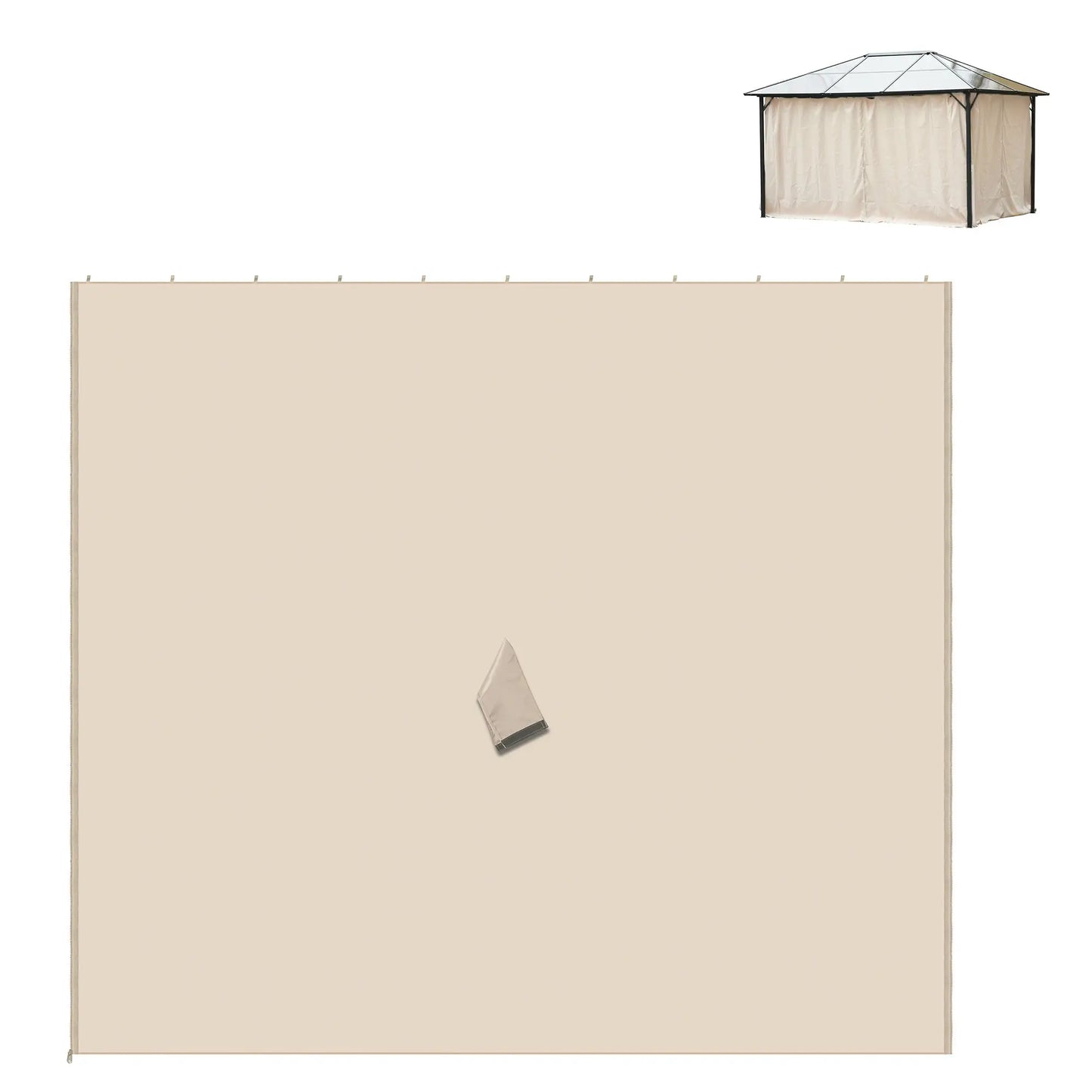 10' x 10' Gazebo Sidewall Set, 4 Panels, Hooks Included, Beige Gazebo Sidewalls at Gallery Canada