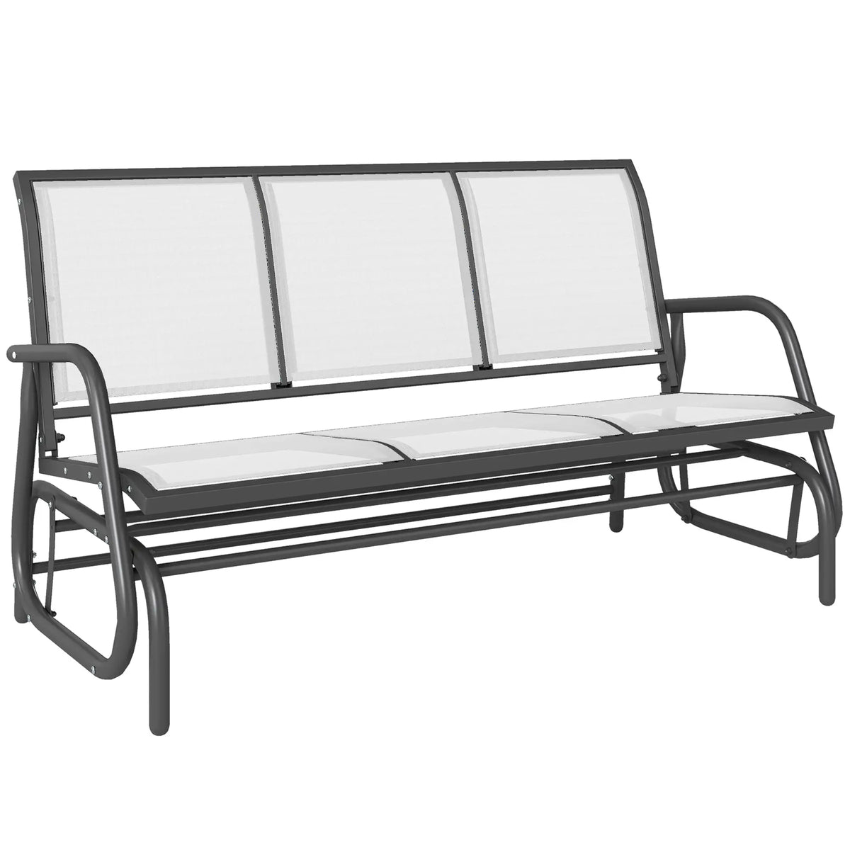 3-Seat Outdoor Glider Chair, Cream Outdoor Gliders at Gallery Canada