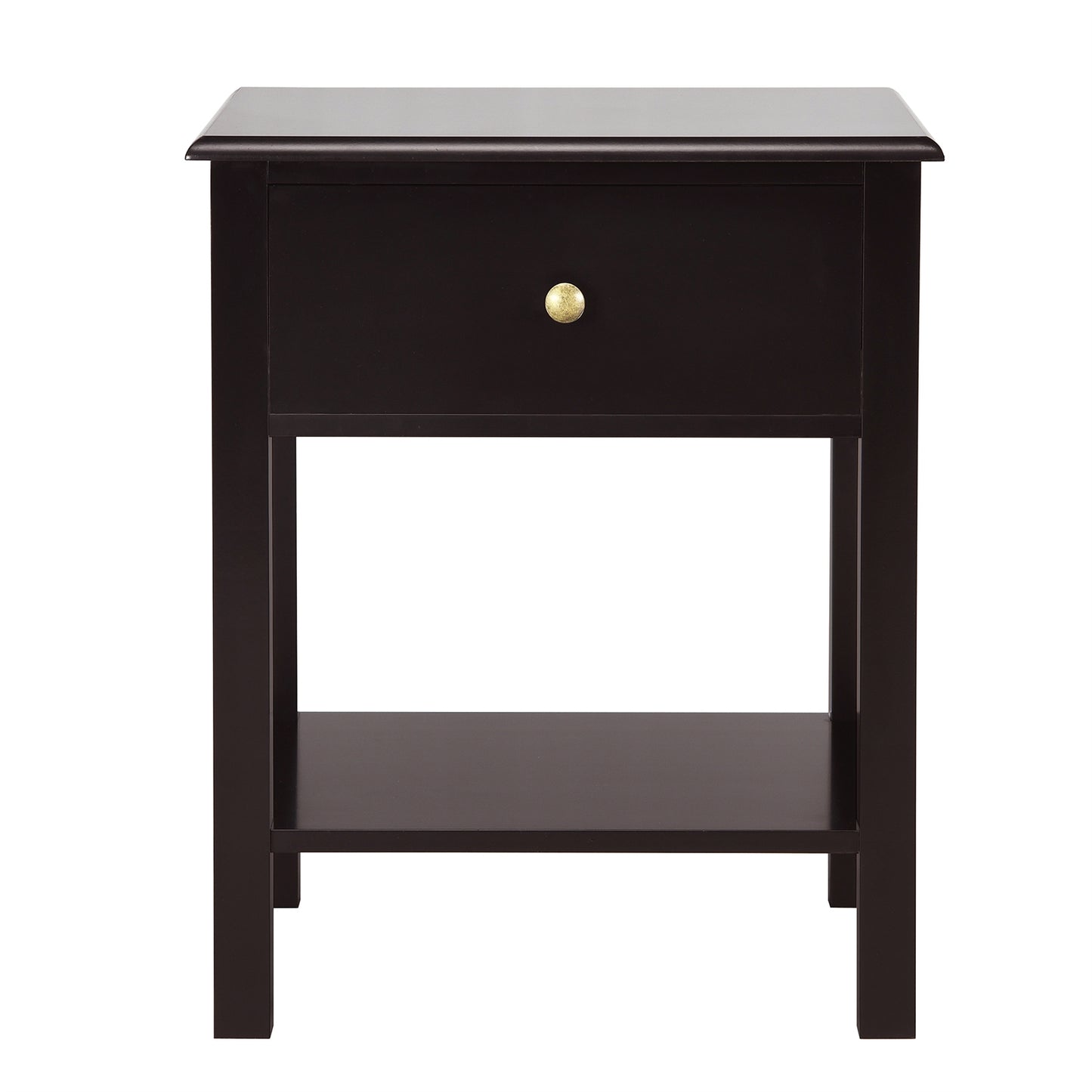 Nightstand End Table with Drawer and Shelf, Brown Nightstands at Gallery Canada