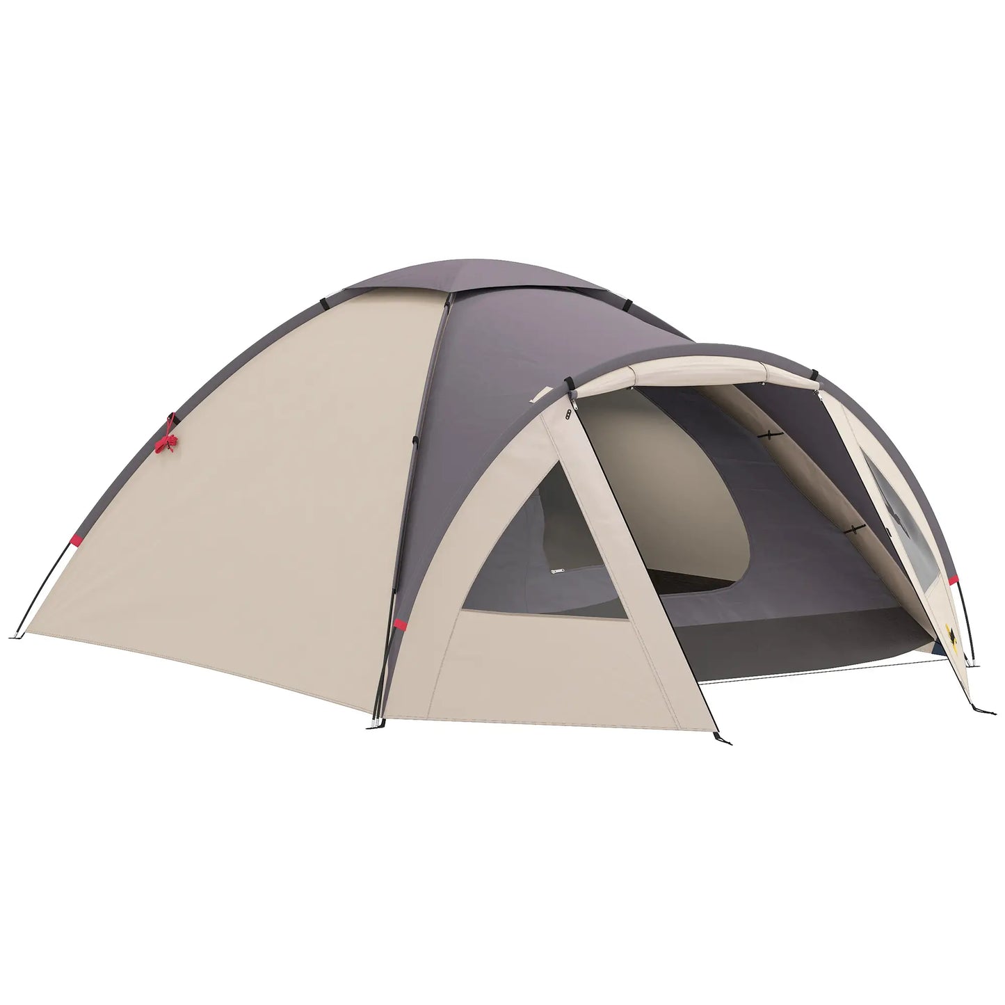 3 Person Camping Tent, Waterproof Dome, Bedroom, Porch, Khaki Camping Tents at Gallery Canada