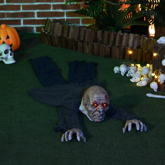 5.2ft Life Size Outdoor Halloween Zombie, Animated, Motion Activated Halloween Decorations Multi Colour at Gallery Canada