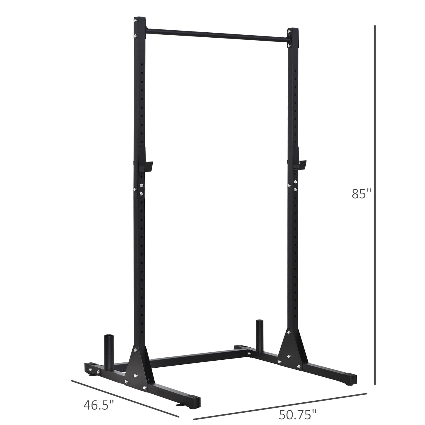 Adjustable Power Squat Rack Home Exercise Barbell Fitness Cage - Black at Gallery Canada