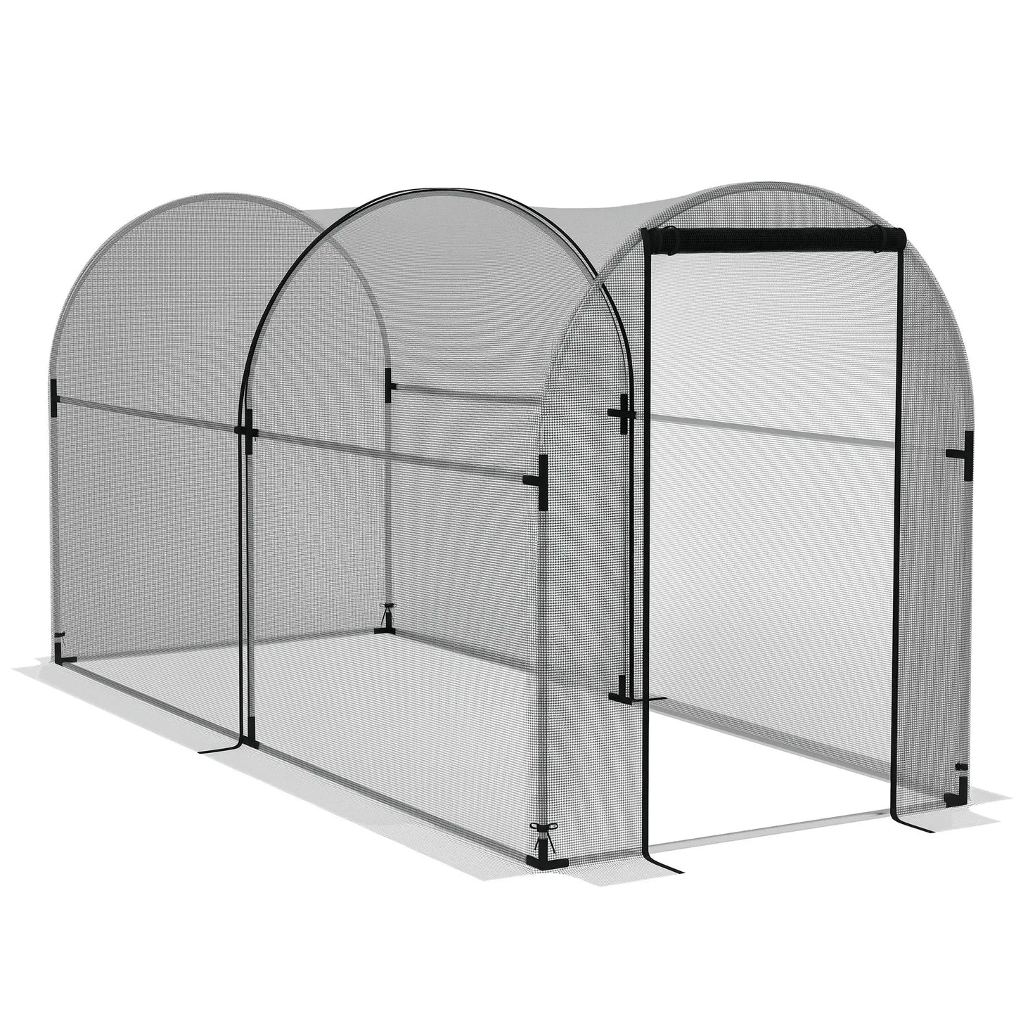 9.8' x 3.9' Crop Cage, Mesh Plant Protection Tent, Galvanised Steel Frame Greenhouses at Gallery Canada