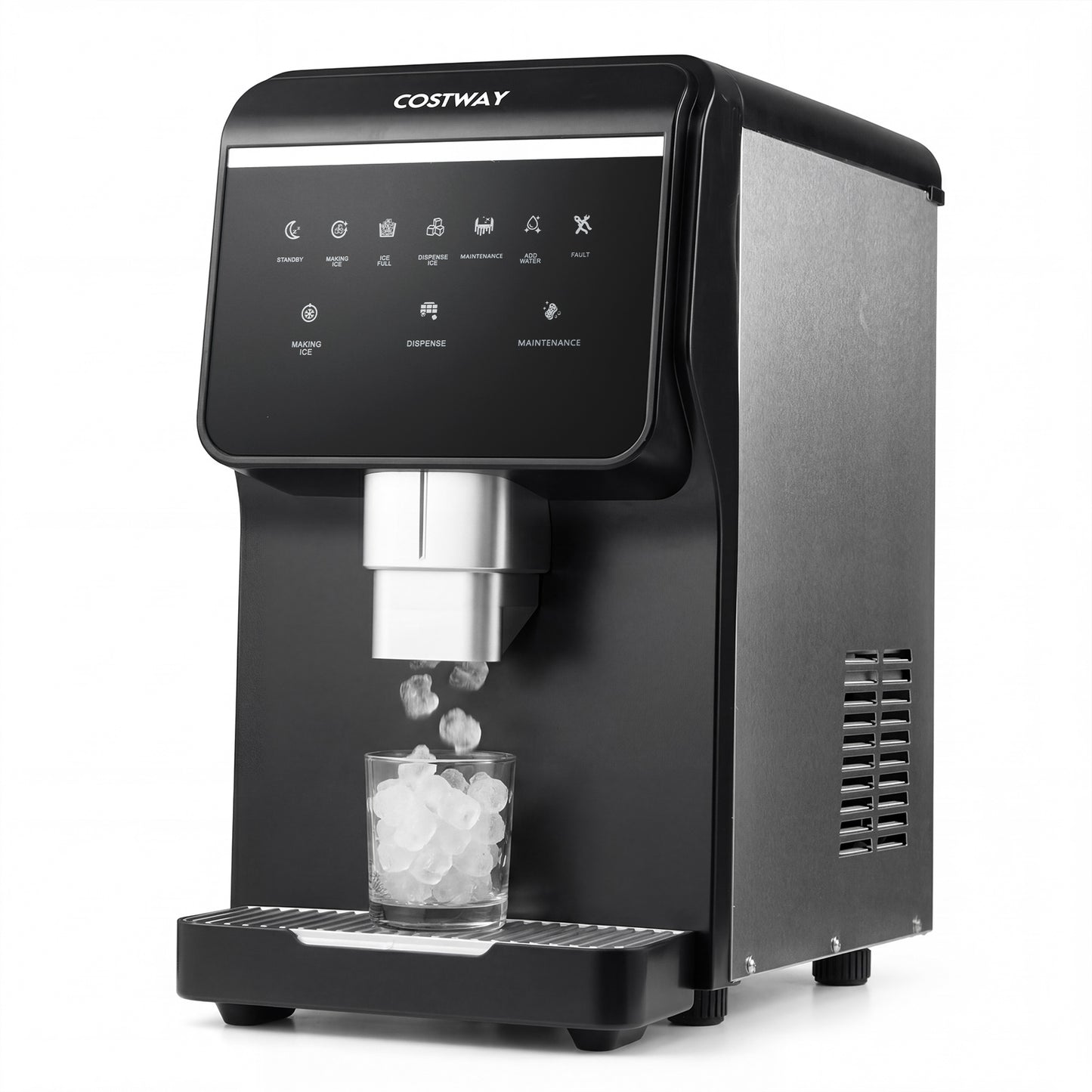 Nugget Ice Maker, Self Dispensing, 80 LBS Per Day, Black Ice Makers Black at Gallery Canada