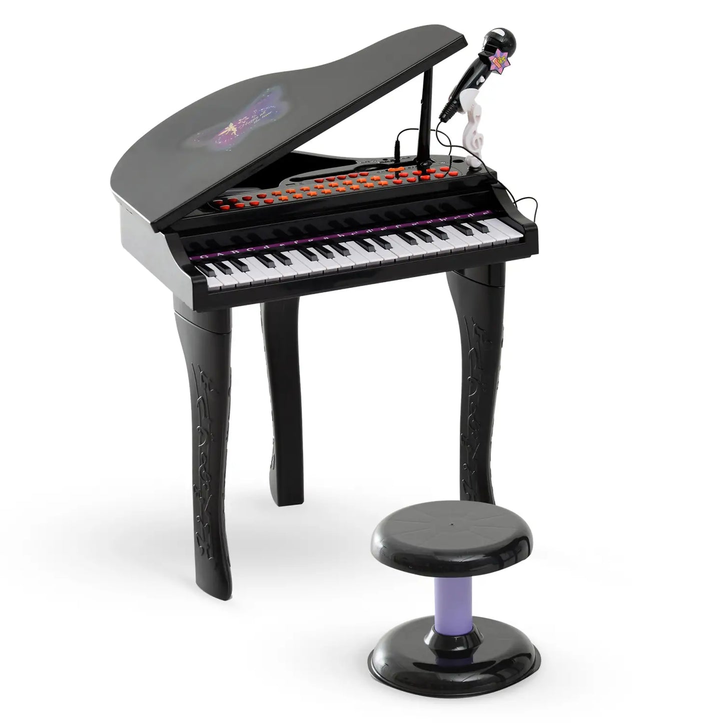 37 Key Mini Electronic Piano, Kids Musical Keyboard with Microphone, Black Electronic Musical Pianos at Gallery Canada