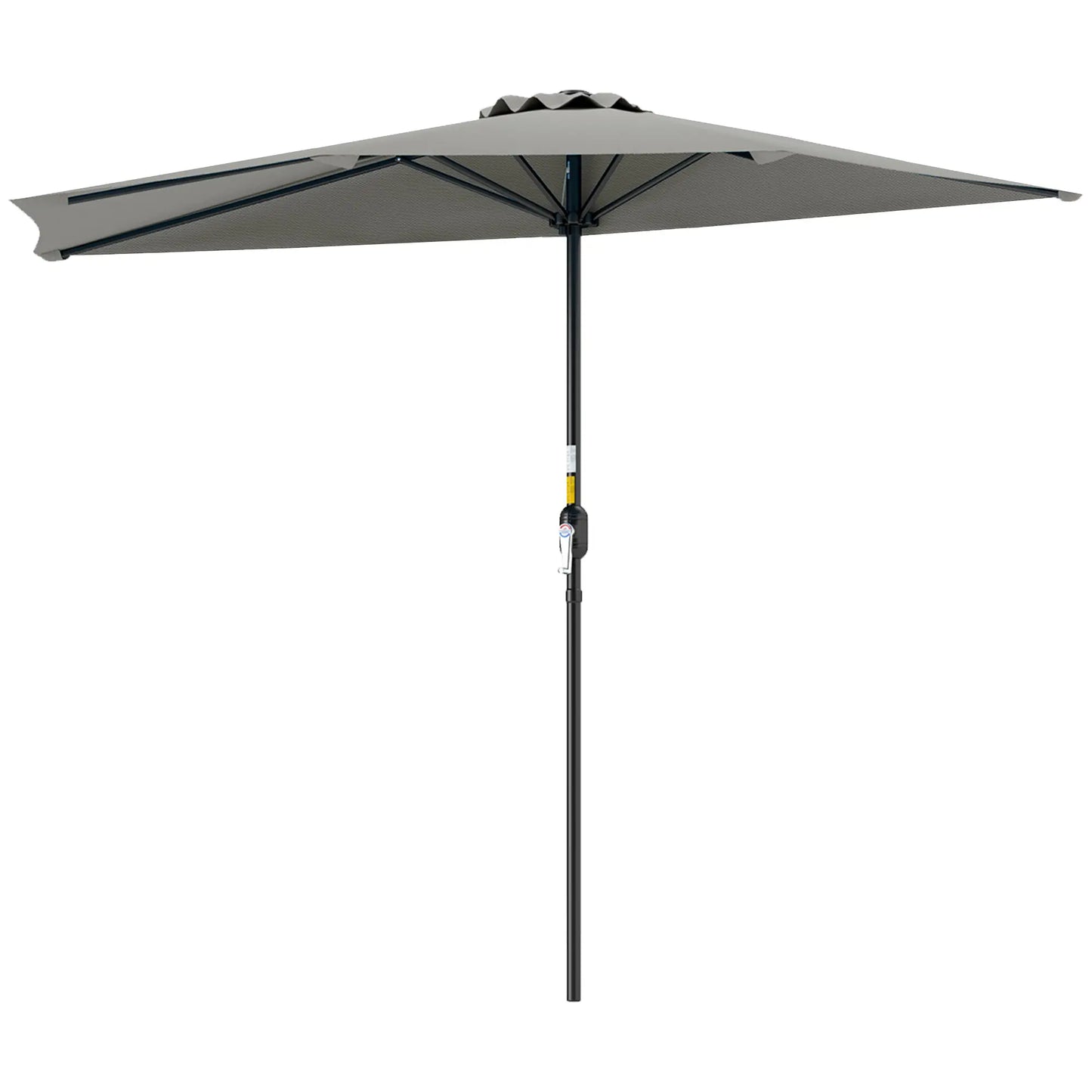 9ft Half Round Umbrella, Outdoor Patio Garden Sun Shade, Light Grey Half Round Umbrellas at Gallery Canada