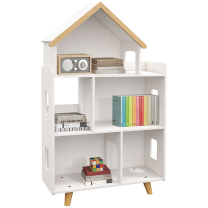 Toy Storage Organizer Cabinet, 3-Tier Kids Bookshelf for Playroom, Kids Room, Nursery, Kindergarten, White - Gallery Canada