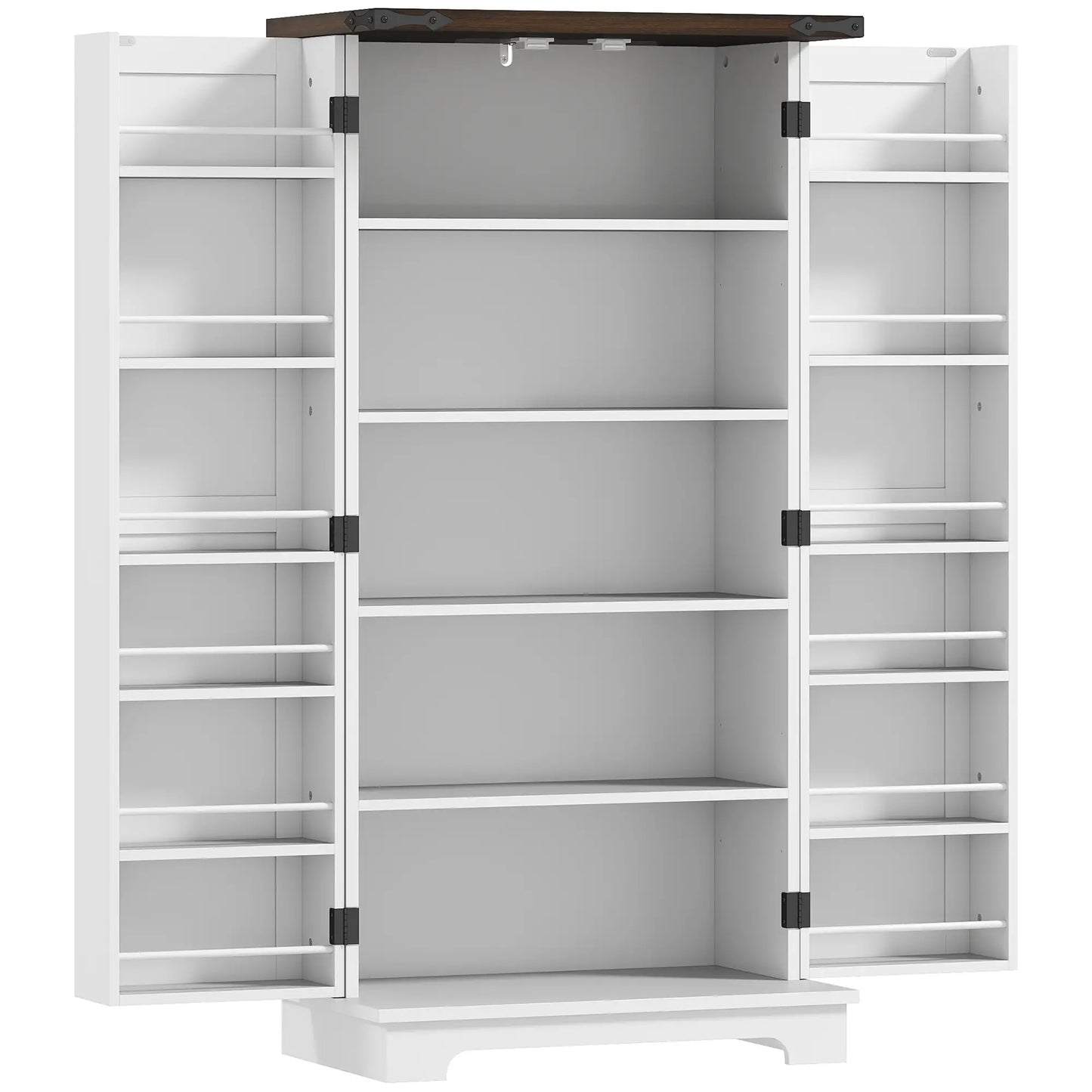 47" Kitchen Pantry Cabinet, Adjustable Shelves, White Kitchen Pantry Cabinets at Gallery Canada