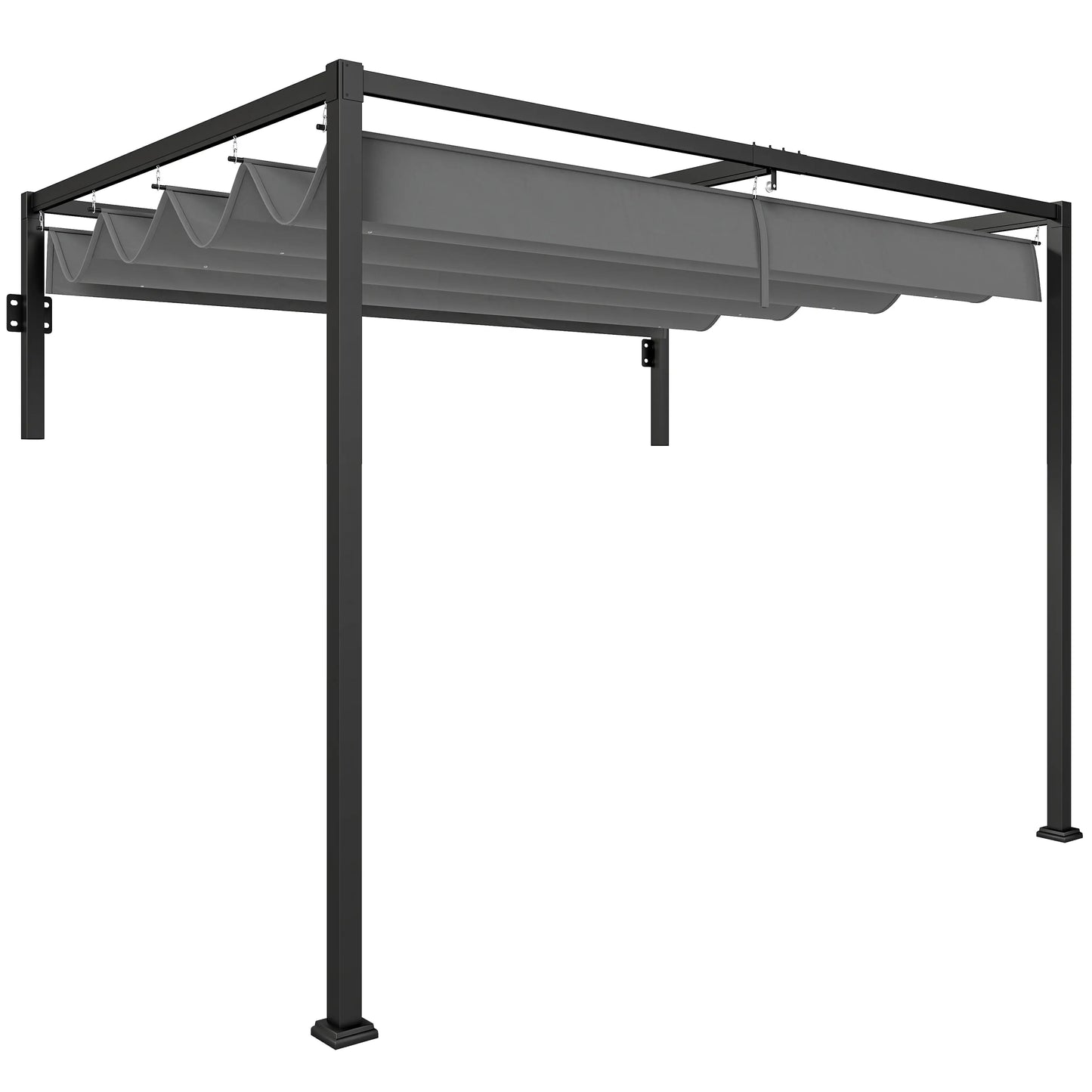 10' x 7' Metal Pergola, Retractable Roof For Grill Garden Patio Deck Pergolas at Gallery Canada
