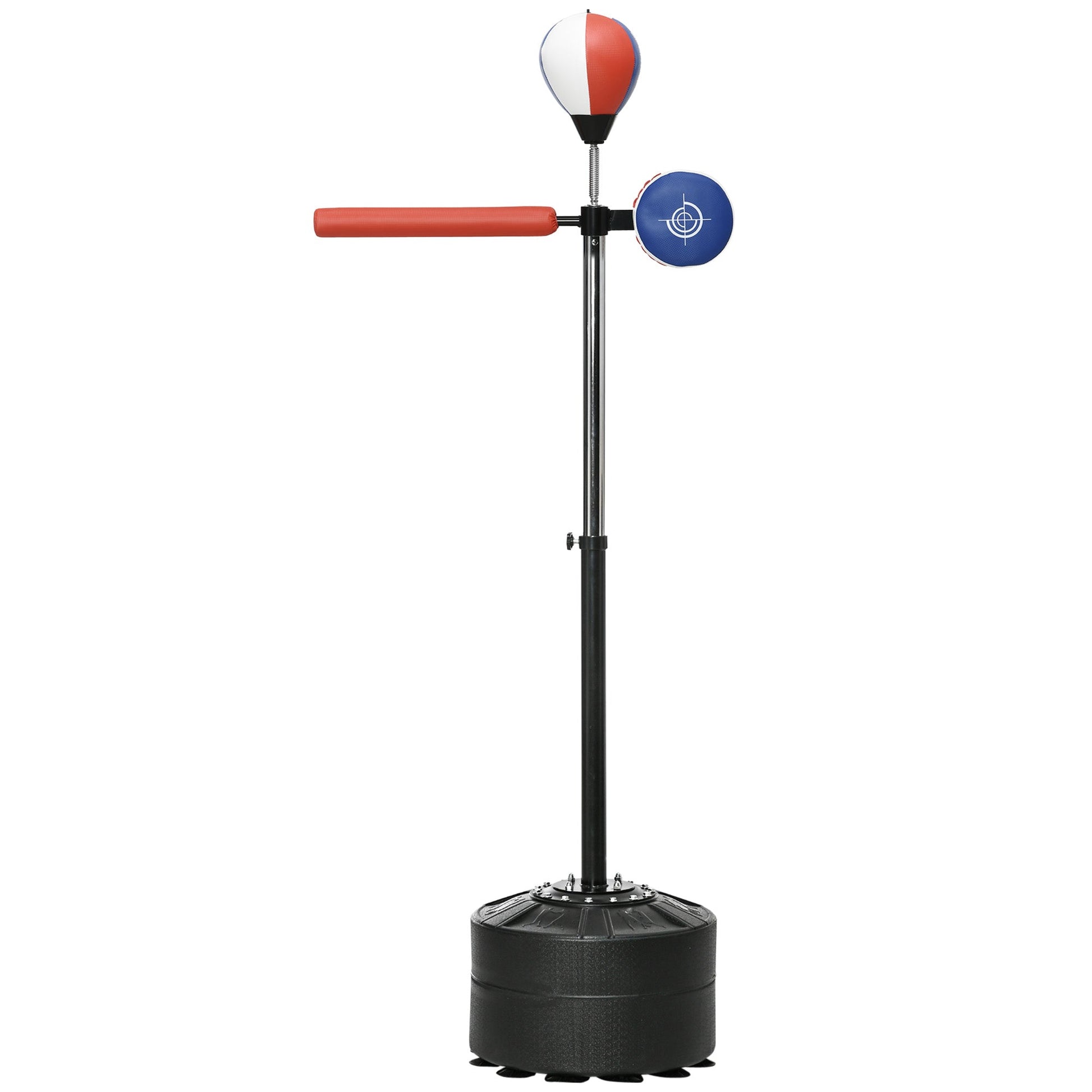 Boxing Speed Trainer with Stand, Reaction Bar Challenge, Reflex Bag, 64-81in Adjustable Height, Red and Blue at Gallery Canada