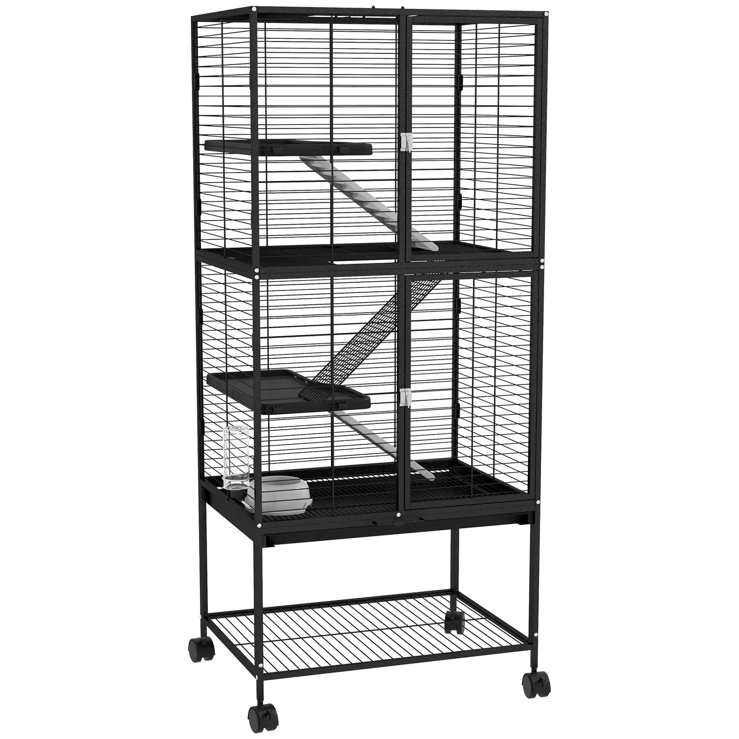 Small Animal Cage 53.5"H, Removable Tray, Storage Shelf, Black Houses & Habitats at Gallery Canada