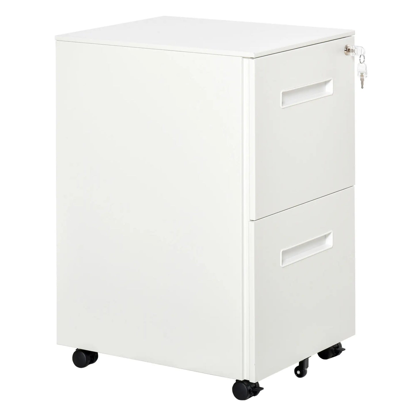 Vertical File Cabinet, Adjustable Partition, A4 Letter Size, Lockable, White Office Cabinets & Cupboards at Gallery Canada