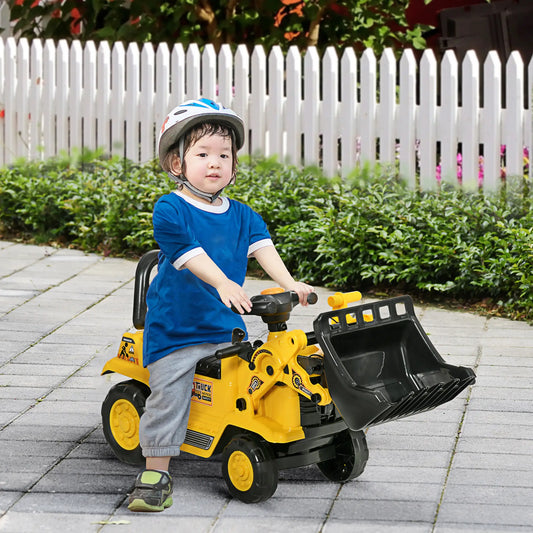 Ride-On Toy Bulldozer, Bucket Horn, Steering Wheel Storage, 18-48 Months, Yellow Toy Excavators Yellow at Gallery Canada