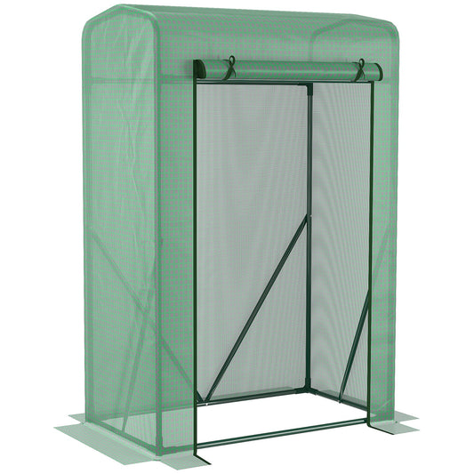 39" x 20" x 59" Outdoor Tomato Greenhouse with Zipper Roll-up Door, Mini Plant Growhouse Hot House with Steel Frame, PE Cover - Gallery Canada